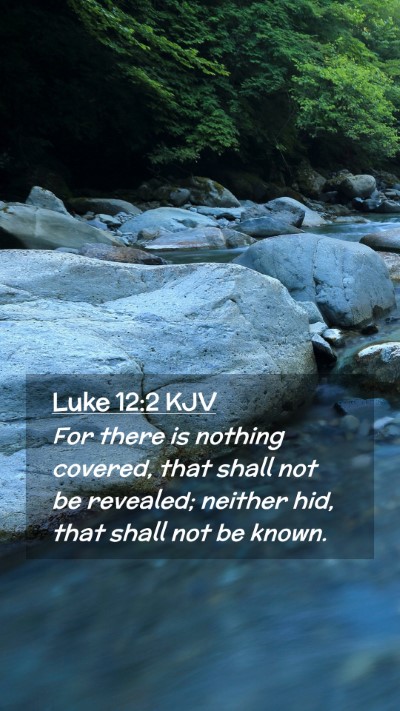 Picture 02 - Luke 12:2 KJV Mobile Phone Wallpaper - For there is nothing covered, that shall not be - Mobile Bible Verse Wallpaper
