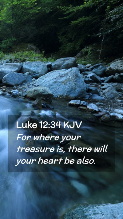 Picture 02 - Luke 12:34 KJV Mobile Phone Wallpaper - For where your treasure is, there will your heart - Mobile Bible Verse Wallpaper