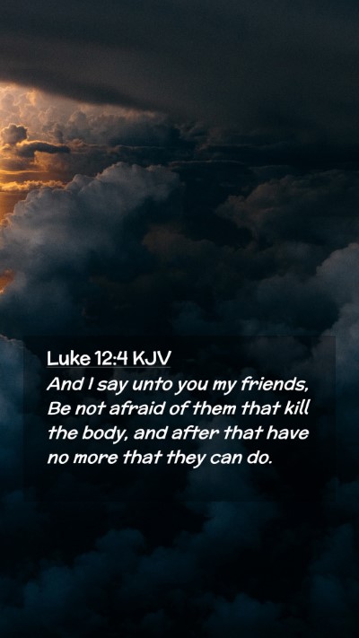 Picture 02 - Luke 12:4 KJV Mobile Phone Wallpaper - And I say unto you my friends, Be not afraid of - Mobile Bible Verse Wallpaper