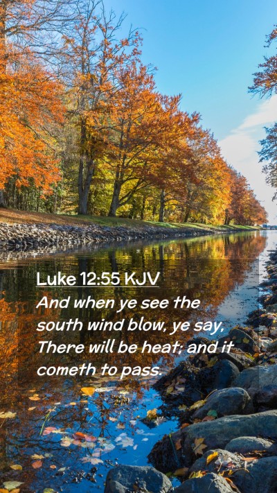 Picture 02 - Luke 12:55 KJV Mobile Phone Wallpaper - And when ye see the south wind blow, ye say, - Mobile Bible Verse Wallpaper