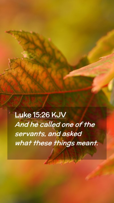 Picture 02 - Luke 15:26 KJV Mobile Phone Wallpaper - And he called one of the servants, and asked what - Mobile Bible Verse Wallpaper