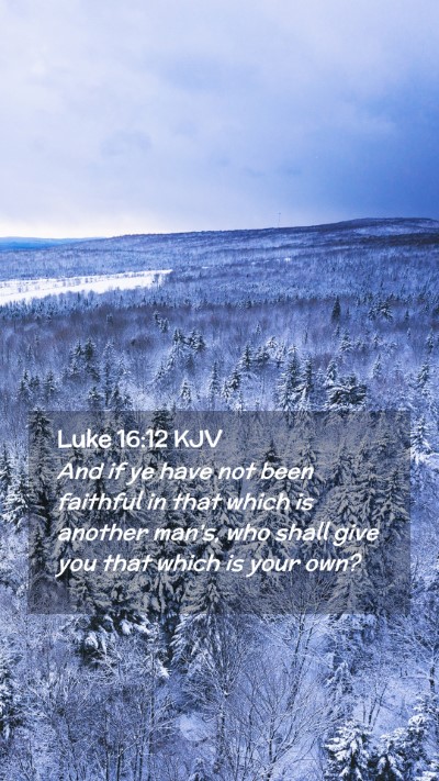 Picture 02 - Luke 16:12 KJV Mobile Phone Wallpaper - And if ye have not been faithful in that which is - Mobile Bible Verse Wallpaper