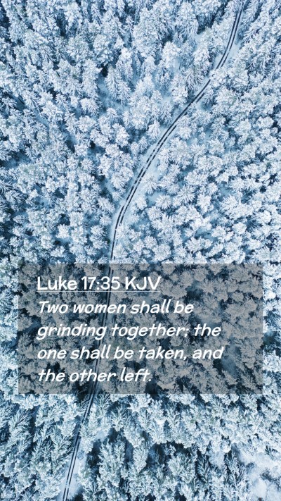 Picture 02 - Luke 17:35 KJV Mobile Phone Wallpaper - Two women shall be grinding together; the one - Mobile Bible Verse Wallpaper