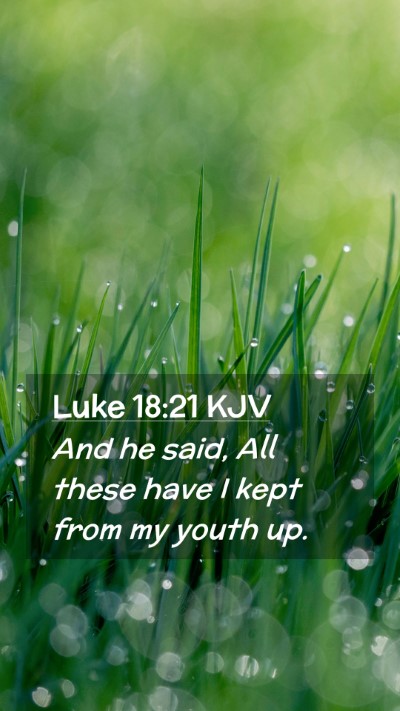 Picture 02 - Luke 18:21 KJV Mobile Phone Wallpaper - And he said, All these have I kept from my youth - Mobile Bible Verse Wallpaper