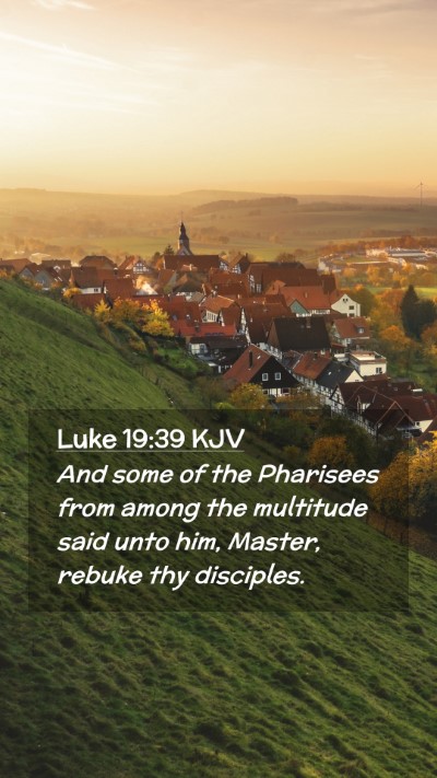 Picture 02 - Luke 19:39 KJV Mobile Phone Wallpaper - And some of the Pharisees from among the - Mobile Bible Verse Wallpaper