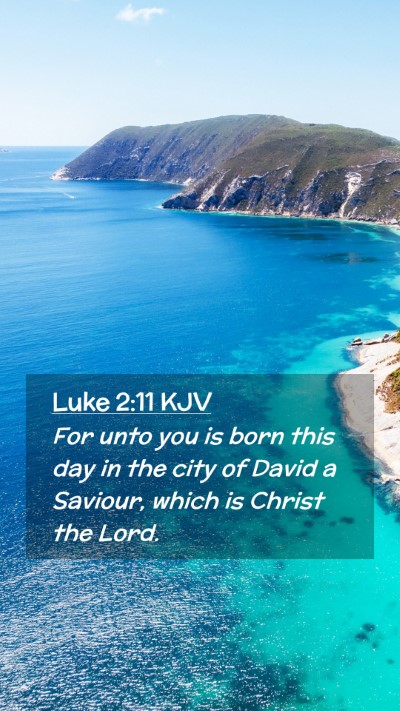 Picture 02 - Luke 2:11 KJV Mobile Phone Wallpaper - For unto you is born this day in the city of - Mobile Bible Verse Wallpaper