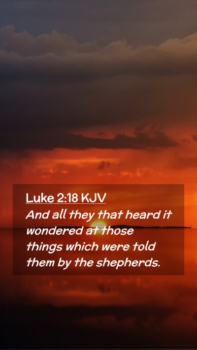 Picture 02 - Luke 2:18 KJV Mobile Phone Wallpaper - And all they that heard it wondered at those - Mobile Bible Verse Wallpaper