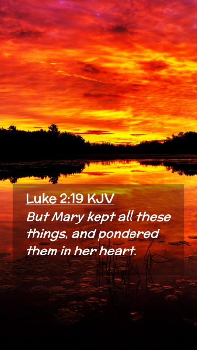 Picture 02 - Luke 2:19 KJV Mobile Phone Wallpaper - But Mary kept all these things, and pondered them - Mobile Bible Verse Wallpaper