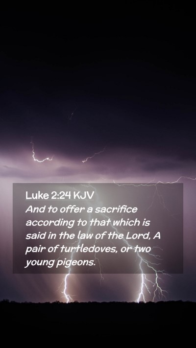 Picture 02 - Luke 2:24 KJV Mobile Phone Wallpaper - And to offer a sacrifice according to that which - Mobile Bible Verse Wallpaper