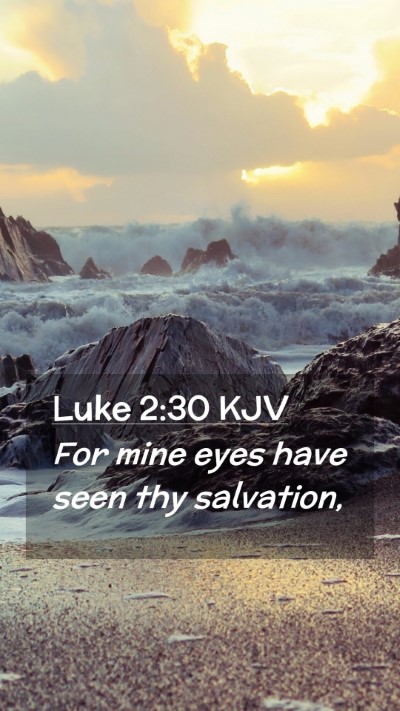 Picture 02 - Luke 2:30 KJV Mobile Phone Wallpaper - For mine eyes have seen thy - Mobile Bible Verse Wallpaper