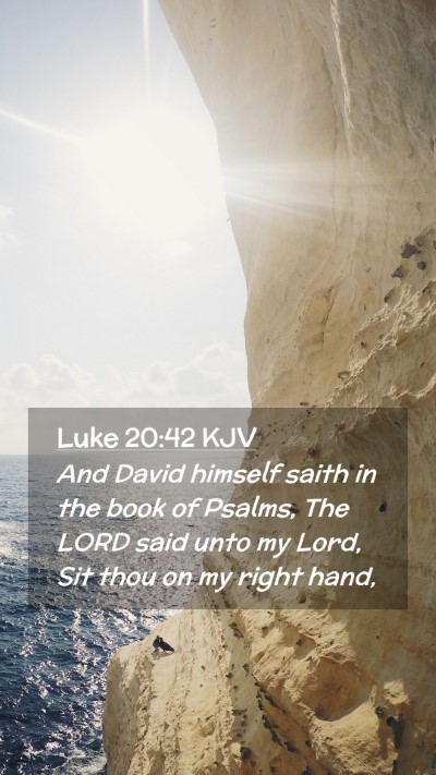 Picture 02 - Luke 20:42 KJV Mobile Phone Wallpaper - And David himself saith in the book of Psalms, - Mobile Bible Verse Wallpaper