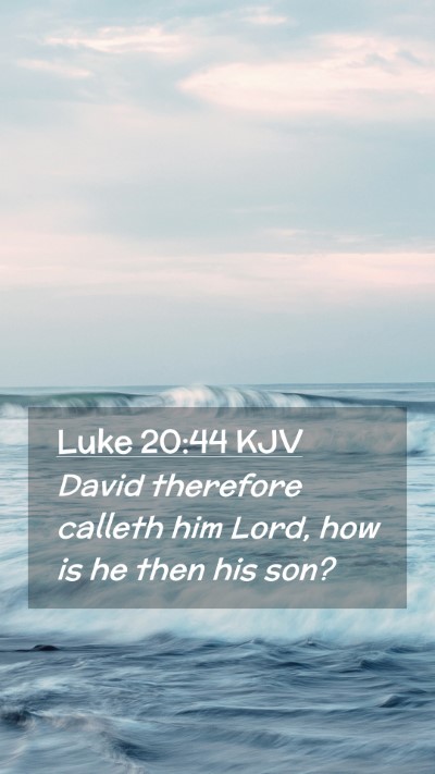 Picture 02 - Luke 20:44 KJV Mobile Phone Wallpaper - David therefore calleth him Lord, how is he then - Mobile Bible Verse Wallpaper