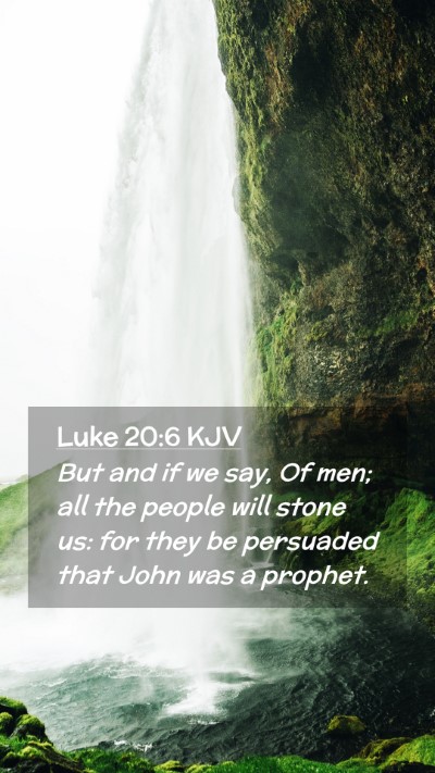 Picture 02 - Luke 20:6 KJV Mobile Phone Wallpaper - But and if we say, Of men; all the people will - Mobile Bible Verse Wallpaper