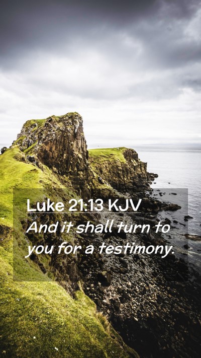 Picture 02 - Luke 21:13 KJV Mobile Phone Wallpaper - And it shall turn to you for a - Mobile Bible Verse Wallpaper