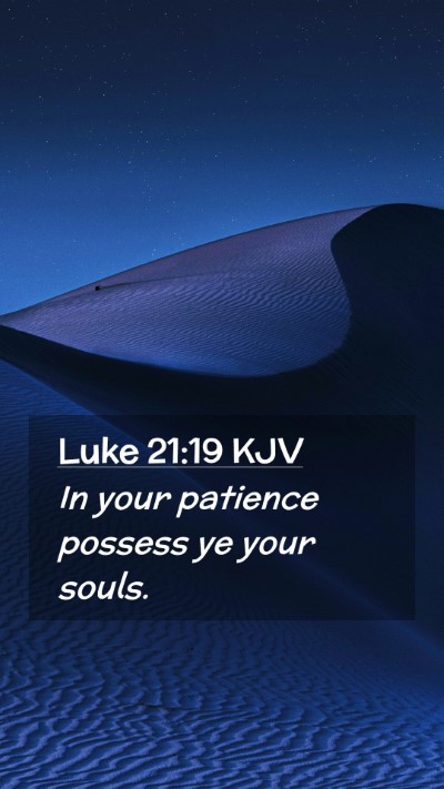 Picture 02 - Luke 21:19 KJV Mobile Phone Wallpaper - In your patience possess ye your - Mobile Bible Verse Wallpaper