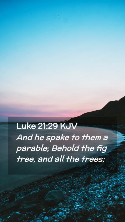 Picture 02 - Luke 21:29 KJV Mobile Phone Wallpaper - And he spake to them a parable; Behold the fig - Mobile Bible Verse Wallpaper