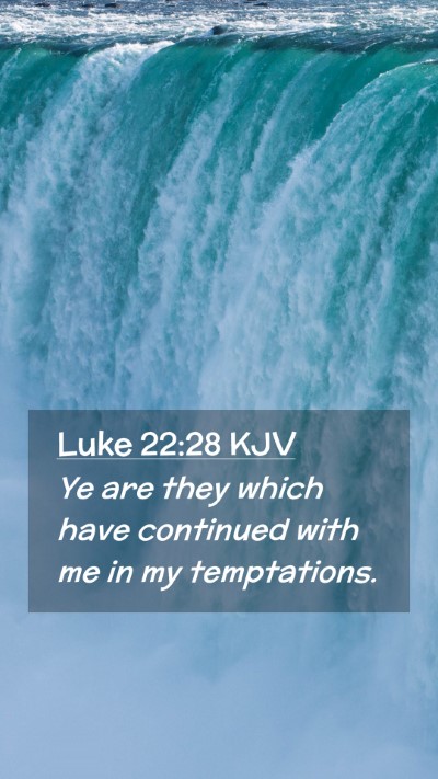 Picture 02 - Luke 22:28 KJV Mobile Phone Wallpaper - Ye are they which have continued with me in my - Mobile Bible Verse Wallpaper