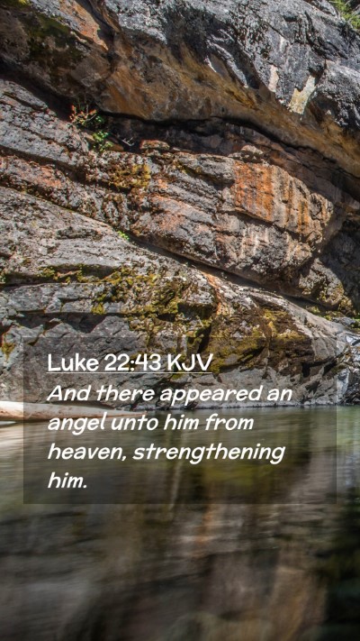 Picture 02 - Luke 22:43 KJV Mobile Phone Wallpaper - And there appeared an angel unto him from heaven, - Mobile Bible Verse Wallpaper