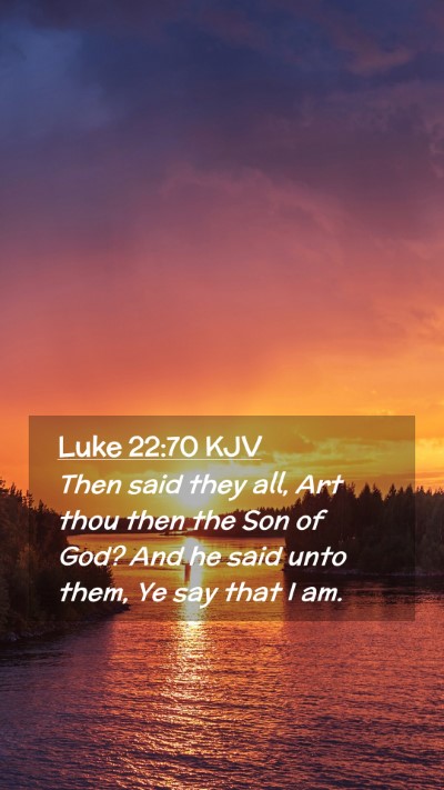 Picture 02 - Luke 22:70 KJV Mobile Phone Wallpaper - Then said they all, Art thou then the Son of God? - Mobile Bible Verse Wallpaper