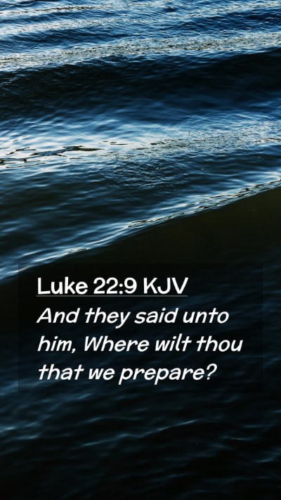 Picture 02 - Luke 22:9 KJV Mobile Phone Wallpaper - And they said unto him, Where wilt thou that we - Mobile Bible Verse Wallpaper