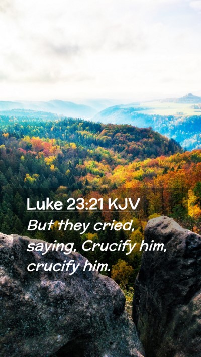 Picture 02 - Luke 23:21 KJV Mobile Phone Wallpaper - But they cried, saying, Crucify him, crucify - Mobile Bible Verse Wallpaper