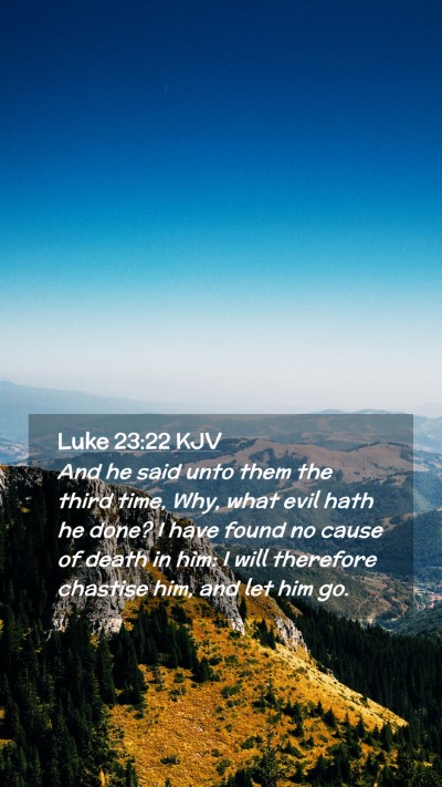 Picture 02 - Luke 23:22 KJV Mobile Phone Wallpaper - And he said unto them the third time, Why, what - Mobile Bible Verse Wallpaper