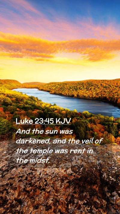 Picture 02 - Luke 23:45 KJV Mobile Phone Wallpaper - And the sun was darkened, and the veil of the - Mobile Bible Verse Wallpaper