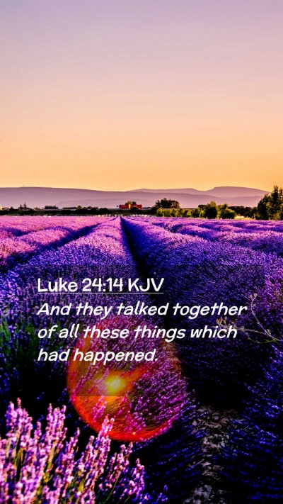 Picture 02 - Luke 24:14 KJV Mobile Phone Wallpaper - And they talked together of all these things - Mobile Bible Verse Wallpaper