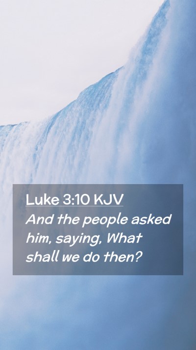 Picture 02 - Luke 3:10 KJV Mobile Phone Wallpaper - And the people asked him, saying, What shall we - Mobile Bible Verse Wallpaper