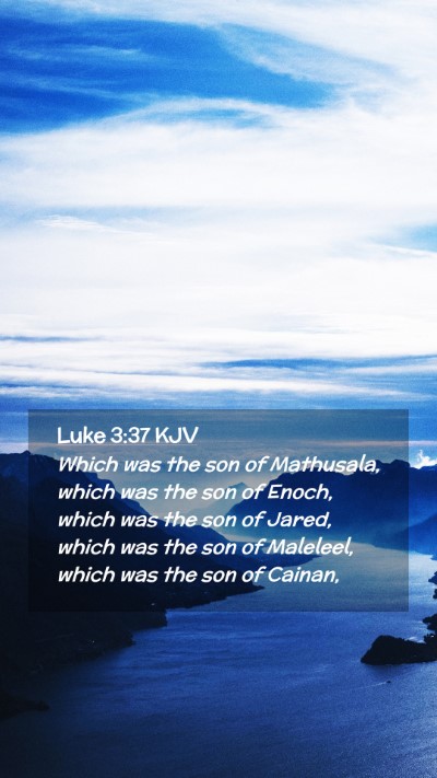 Picture 02 - Luke 3:37 KJV Mobile Phone Wallpaper - Which was the son of Mathusala, which was the son - Mobile Bible Verse Wallpaper