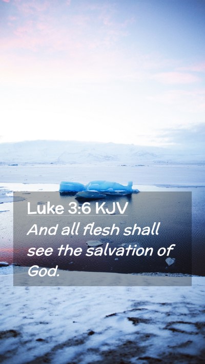 Picture 02 - Luke 3:6 KJV Mobile Phone Wallpaper - And all flesh shall see the salvation of - Mobile Bible Verse Wallpaper