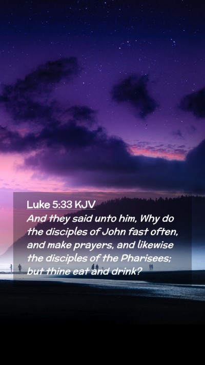Picture 02 - Luke 5:33 KJV Mobile Phone Wallpaper - And they said unto him, Why do the disciples of - Mobile Bible Verse Wallpaper