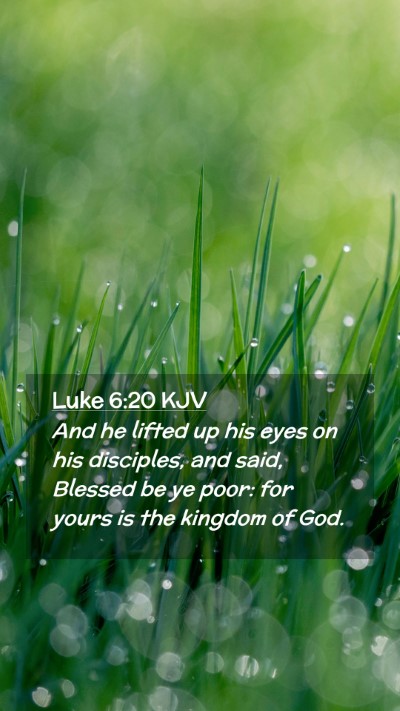 Picture 02 - Luke 6:20 KJV Mobile Phone Wallpaper - And he lifted up his eyes on his disciples, and - Mobile Bible Verse Wallpaper