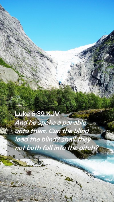 Picture 02 - Luke 6:39 KJV Mobile Phone Wallpaper - And he spake a parable unto them, Can the blind - Mobile Bible Verse Wallpaper