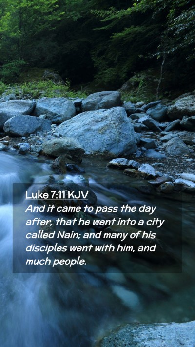 Picture 02 - Luke 7:11 KJV Mobile Phone Wallpaper - And it came to pass the day after, that he went - Mobile Bible Verse Wallpaper