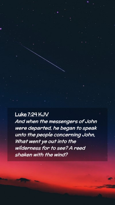 Picture 02 - Luke 7:24 KJV Mobile Phone Wallpaper - And when the messengers of John were departed, he - Mobile Bible Verse Wallpaper
