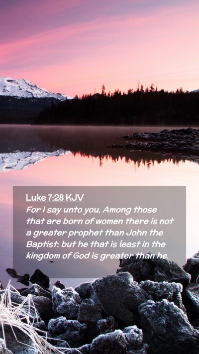 Picture 02 - Luke 7:28 KJV Mobile Phone Wallpaper - For I say unto you, Among those that are born of - Mobile Bible Verse Wallpaper