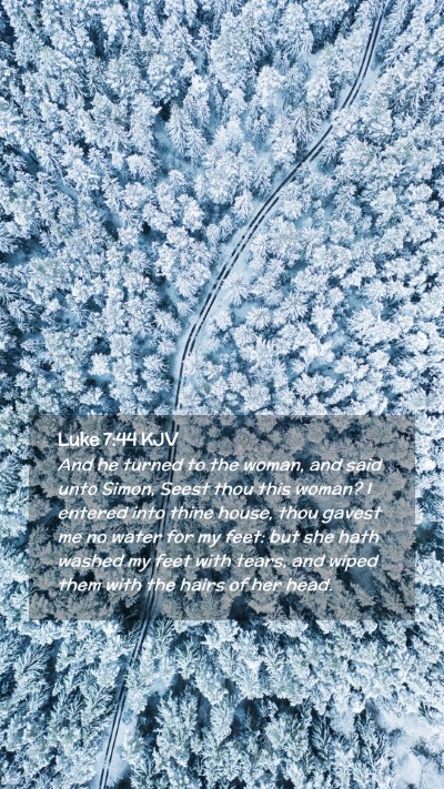Picture 02 - Luke 7:44 KJV Mobile Phone Wallpaper - And he turned to the woman, and said unto Simon, - Mobile Bible Verse Wallpaper