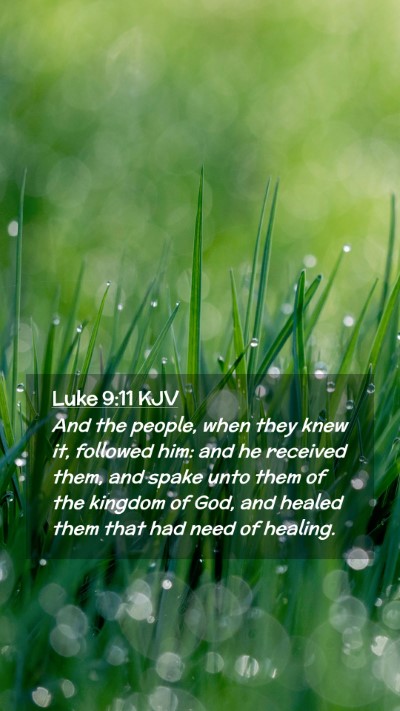 Picture 02 - Luke 9:11 KJV Mobile Phone Wallpaper - And the people, when they knew it, followed him: - Mobile Bible Verse Wallpaper