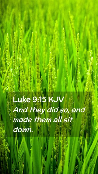 Picture 02 - Luke 9:15 KJV Mobile Phone Wallpaper - And they did so, and made them all sit - Mobile Bible Verse Wallpaper