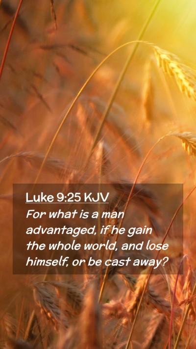 Picture 02 - Luke 9:25 KJV Mobile Phone Wallpaper - For what is a man advantaged, if he gain the - Mobile Bible Verse Wallpaper
