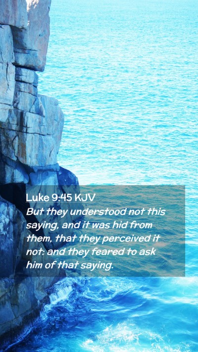Picture 02 - Luke 9:45 KJV Mobile Phone Wallpaper - But they understood not this saying, and it was - Mobile Bible Verse Wallpaper
