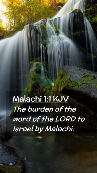 Picture 02 - Malachi 1:1 KJV Mobile Phone Wallpaper - The burden of the word of the LORD to Israel by - Mobile Bible Verse Wallpaper