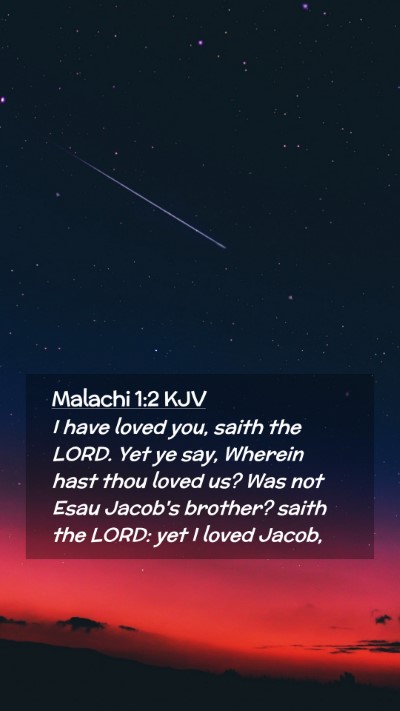 Picture 02 - Malachi 1:2 KJV Mobile Phone Wallpaper - I have loved you, saith the LORD. Yet ye say, - Mobile Bible Verse Wallpaper