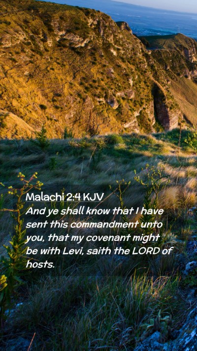 Picture 02 - Malachi 2:4 KJV Mobile Phone Wallpaper - And ye shall know that I have sent this - Mobile Bible Verse Wallpaper
