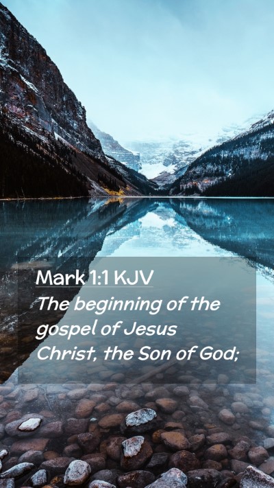 Picture 02 - Mark 1:1 KJV Mobile Phone Wallpaper - The beginning of the gospel of Jesus Christ, the - Mobile Bible Verse Wallpaper