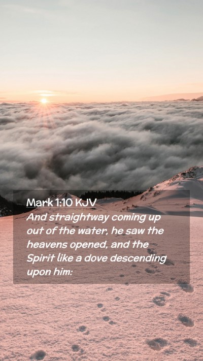 Picture 02 - Mark 1:10 KJV Mobile Phone Wallpaper - And straightway coming up out of the water, he - Mobile Bible Verse Wallpaper