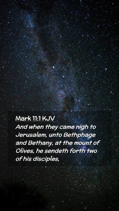Picture 02 - Mark 11:1 KJV Mobile Phone Wallpaper - And when they came nigh to Jerusalem, unto - Mobile Bible Verse Wallpaper