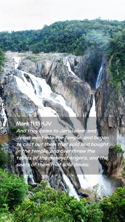 Picture 02 - Mark 11:15 KJV Mobile Phone Wallpaper - And they come to Jerusalem: and Jesus went into - Mobile Bible Verse Wallpaper