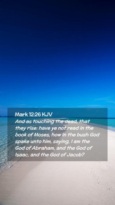 Picture 02 - Mark 12:26 KJV Mobile Phone Wallpaper - And as touching the dead, that they rise: have ye - Mobile Bible Verse Wallpaper